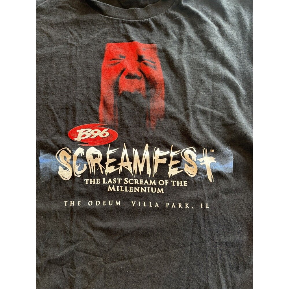 B96 Screamfest 1999 Black Heavyweight T-Shirt All Sport Events L Vintage - Picture 2 of 10